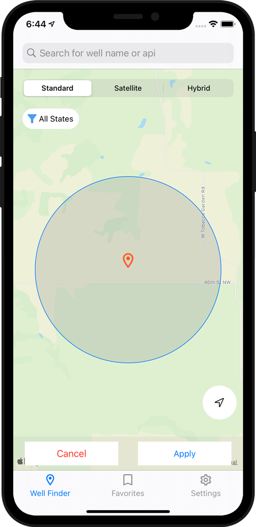 Petrix Maps Oilfields Nearby Radius Search Standard View